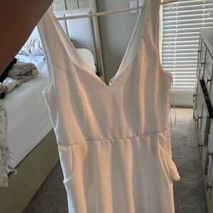 Dillards White V-neck Dress